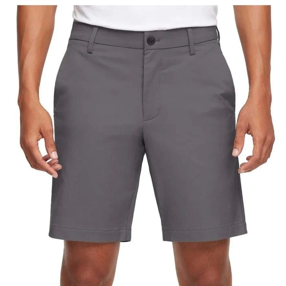 BANANA REPUBLIC Stretch Chino Shorts Mens 34 Gray Flat Front Quick Dry Grey NWT